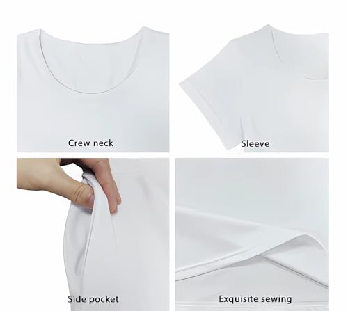 Image of Short Sleeve Dress for Girls with Pockets Cute Toddler Girl Clothes Summer 2-12