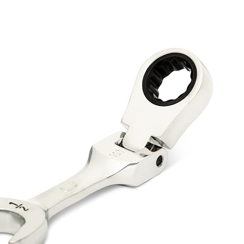 GearWrench 1/2" 90-Tooth 12 Point Stubby Flex Combination Ratcheting Wrench | 86873