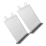 HOMSFOU Espositore Porta Menù Verticale in Acrilico Trasparente A5 2 Pezzi, Porta Cartelli da Tavolo a Doppia Faccia con 6 Pagine ad Anelli, Supporto Pubblicità per Ristorante, Bar