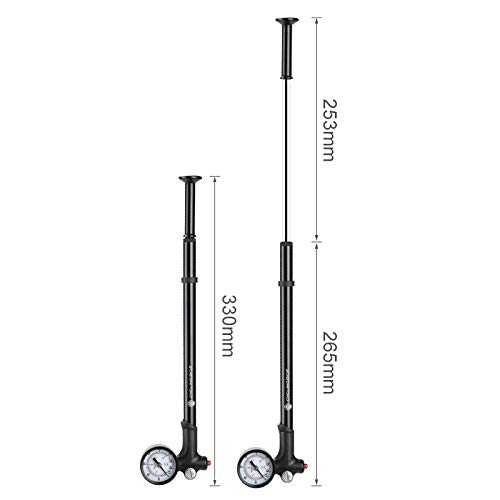 Pompa Per Ammortizzatori Bici Con Manometro - 300 PSI, Per MTB E Bici Da Corsa - Foto 3