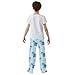 Yuiboo Elastic Loungewear Blue Cat Star Sleep Pants Lounge Pajama Houses with Pockets 13-14Y