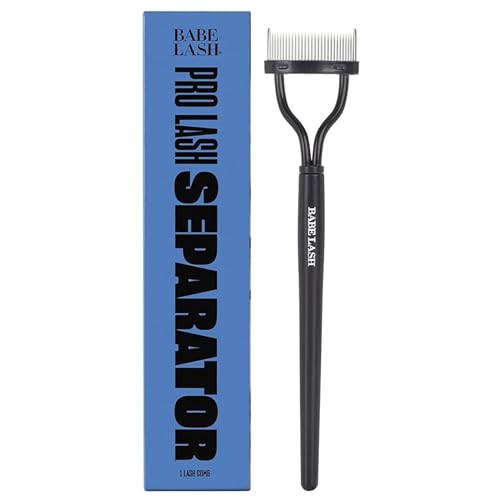 Babe Original Pro Eyelash Separator, Removes Clumps on Mascara, Reusable Stainless Steel Lash Comb for Cleaning Lashes