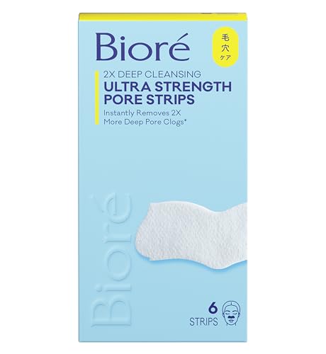 Biore Ultra Pore Strips with Glycerin 6 Count (Pack of 1) package may vary
