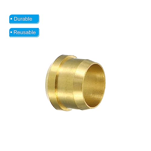 PATIKIL 8mm Tube OD Brass Compression Sleeves Ferrules 10 Pack Brass Compression Fitting Assortment Kit - Image 4