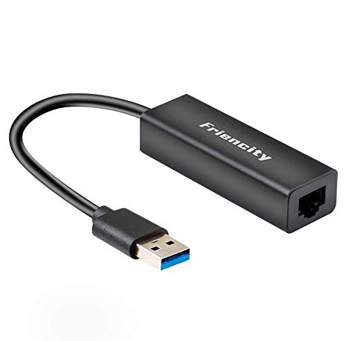 Friencity - Adaptador LAN para Nintendo Switch, USB 3.0 Ethernet Gigabit 10/100/1000, Adaptador de Red a RJ45 para Windows XP, Win7/8/8.1/10, Linux, Chrome OS