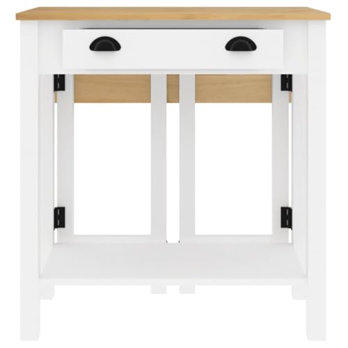 Mesa de bar de madera maciza de pino blanco de diseño rústico exclusivo Mangloder 7