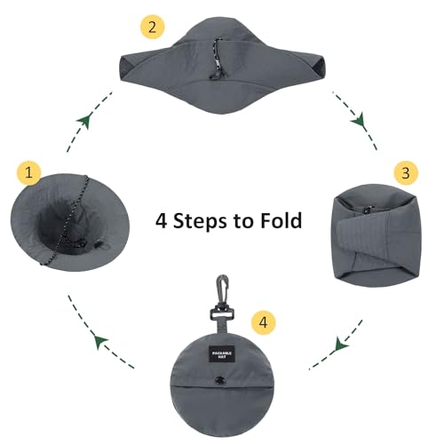 Image of Zando Waterproof Bucket Hat for Woman Men Rain Hat UPF 50+ for Women Packable Outdoor Hiking Safari Hats for Women Wide Brim Summer Adjustable Boonie Fishing Orange Hat One Size