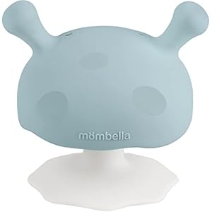 Baby Teething Toys for 3-12 Months+,Silicone Mombella Baby Teether with Suction Base,Soft & Easy to Grasp for Teething Relief,Safe & Comfortable Baby Teether Toys for Sucking Needs,BPA Free (Iron Green)