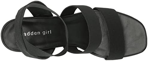 Madden Girl Women's Marandaa Wedge Sandal, Black Fabric, 8.5 | Image 4