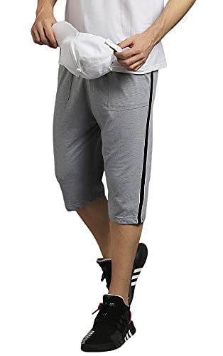 hasina Comfortable Casual Sleep Wear 3/4 Capri for Men GPK Collections Grey Colour with Front Pockets-picture-53
