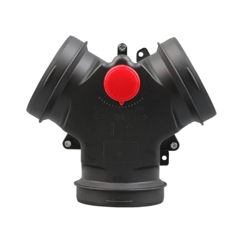 Jasaly Conector Divisor de Tubería en Forma de T para Conducto de Ventilación de Calentador de Aire Ajustable con Aleta de Válvula de 90 mm para Automóviles, Camiones y Autocaravanas