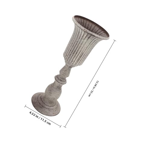 Jarrón de metal vintage para decorar escritorios sin espacio 3