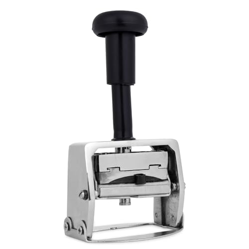 Image of DinoJames SG666 Mini Batch Coding Machine - 3mm Dotted Letter Size, 6-Line Max, 60x40mm Printing Area, Heavy-Duty Manual Printer for Expiry Date, MRP & Batch Marking (3mm Dotted)