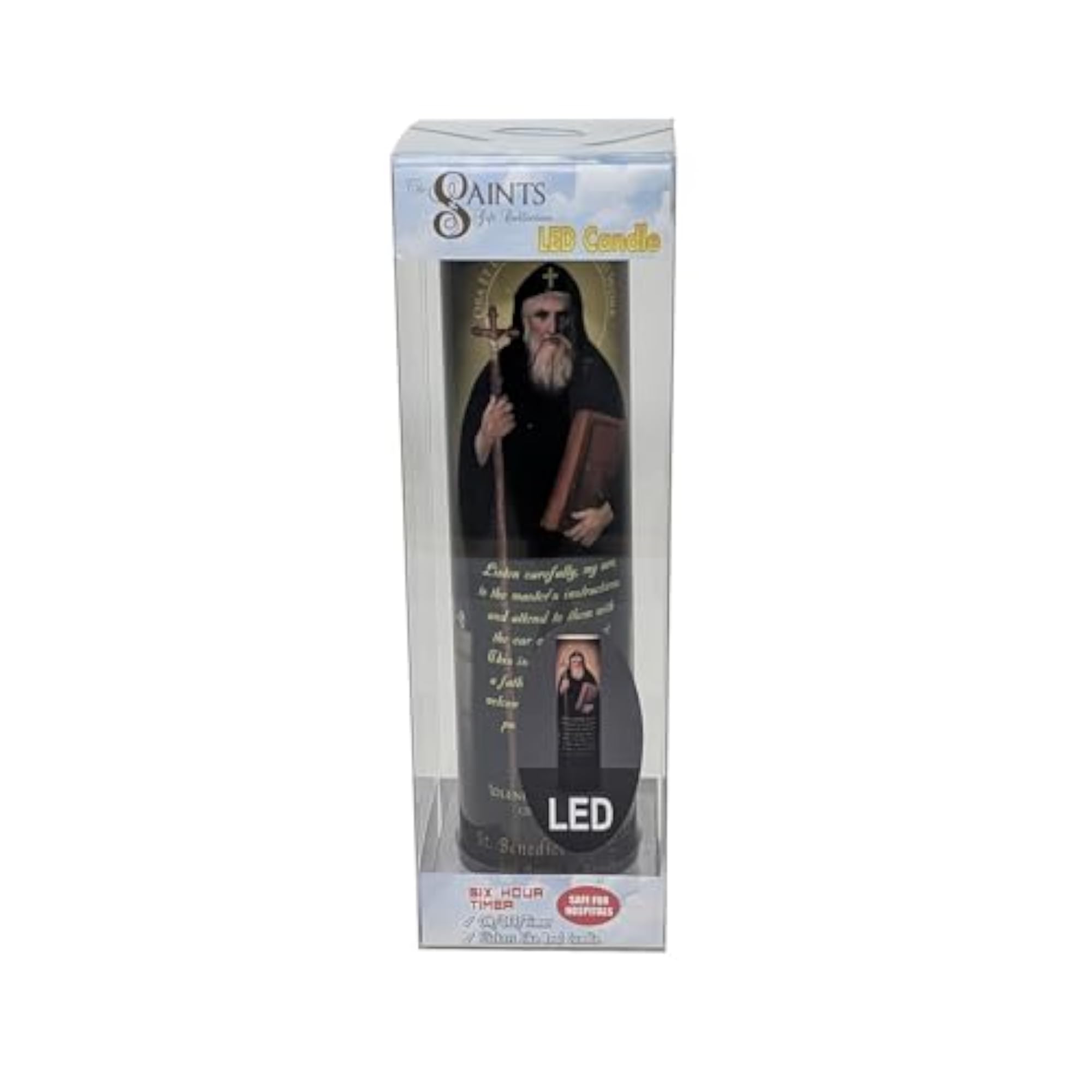 St. Benedict LED Devotional Prayer Candle Gift