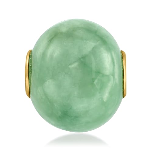 Ross-Simons 16mm Jade Bead Pendant in 14kt Yellow Gold