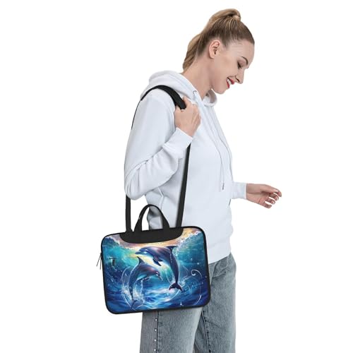 Maletín para laptop con diseño de delfines marinos miniatura 7