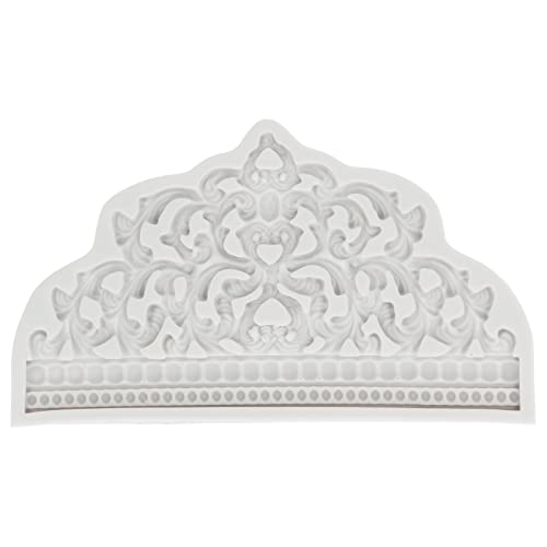 WAHEWUD Molde De Corona, Molde De Silicona De Corona Divertida, Diseño De Diadema Grande, Seguro E Inodoro, Modelo De Fondant Reutilizable, para Hacer Pasteles, Jaleas, Chocolates