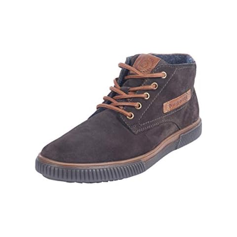 bugatti Men's Gray Desert Boots with Suede Upper Cover