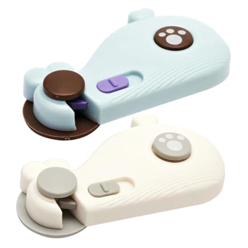 COSMEVIVI 2個可愛らしいデザインのちゃん用キャビネットロック 簡単取り付け な素材使用 引き出し 冷蔵庫対応 おしゃれなインテリアアイテム ベビーのいたずら防止