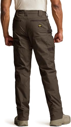 Image of CQR Men's Quick Dry Work Pants, Water Resistant Outdoor Tactical Pants, Lightweight Stretch Cargo Hiking Pants