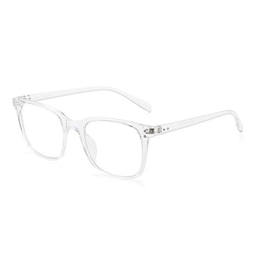 JM Blue Light Blocking Glasses Anti Blue Ray Square Computer Glasses Reduce Eye Strain for Women Men Clear