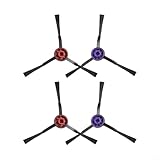 Gettimore Ersatz-Seitenbürsten für Midea für Videorekorder, für Eureka, für Obode, für ETA für Aurum-Staubsauger für effektive Entfernung von Ecken- und Kantenstaub, 4 Stück