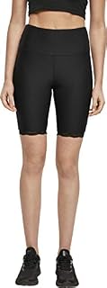 Urban Classics Ladies High Waist Rib Lace Hem Cycle Shorts - Szorty Mężczyźni