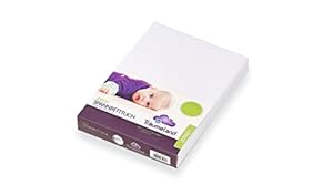 Träumeland TT02005 - Sábana ajustable para colchón de parque, blanco