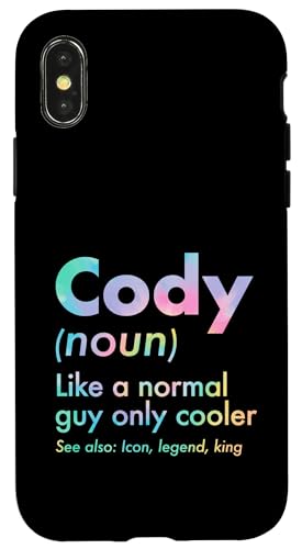 Cody Like A Normal Guy Only Cooler Legend King �t�@�[�X�g�l�[�� �X�}�z�P�[�X iPhone X/XS �p