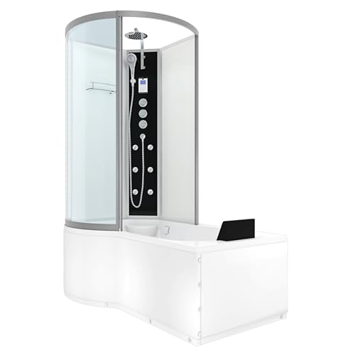 Kombination Badewanne Dusche K50-R03-EC Duschtempel 100x170 cm