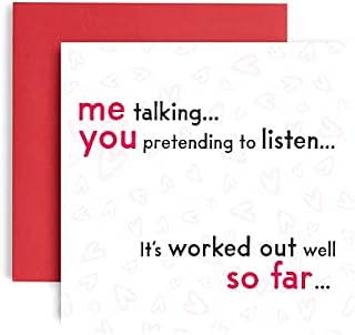 Huxters Anniversary Card for Husband and Wife  Witty Anniversary Cards Funny Birthday Card for Him and Her  Luxurious Valentine's Cards for Husband with Vivid Colors  148 x 148mm