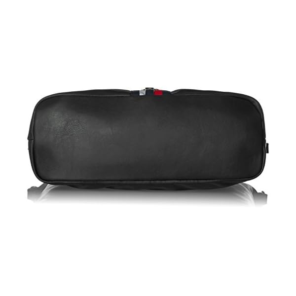 Tommy-Hilfiger-Handbag-Jaden-Satchel Tommy Hilfiger Jaden Satchel Crossbody Bag, Black Polyvinyl Chloride