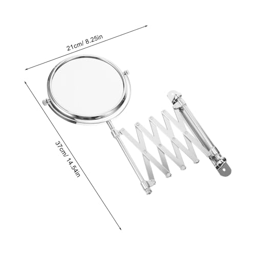 Miroir mural rond rétractable pour simplifier le maquillage