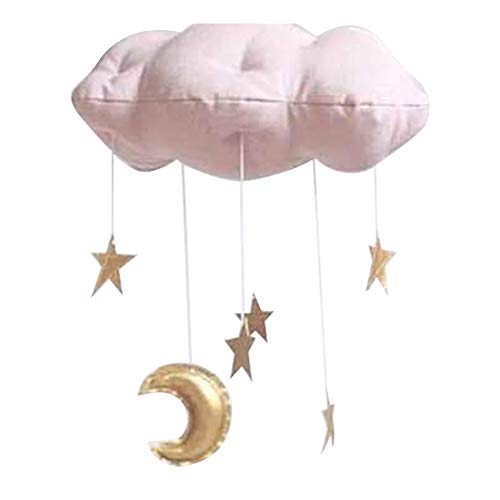 Pendentif nuage, jouet mobile à suspendre pour bébé, accessoire de photographie de bébé, étoiles à suspendre, décoration de chambre d'enfant, décoration de lune à faire soi-même, pour chambre d'enfant Cover