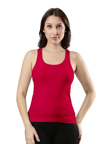 Image of Femmora Body Hugging Waist Length Camisole, Solid, Soft and Comfortable Cotton Fabric with Racer Back, for Women,Pack of 1