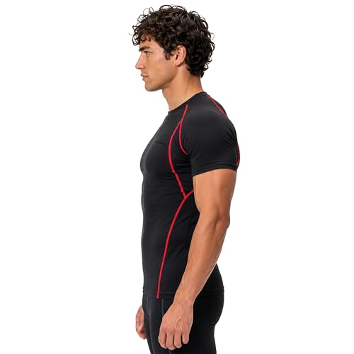 Image of DEVOPS 3 Pack Men's Athletic Short Sleeve Compression Shirts