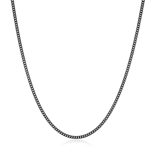 Collier chaîne cubaine homme acier inoxydable maille hip hop argent 55cm