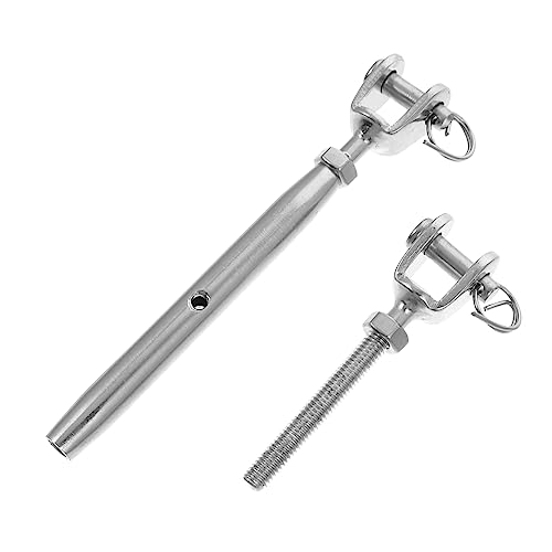 1pc Torno de tornillo de cuerpo cerrado resistente para cable para ajuste de cuerda de tienda, acero inoxidable pulido de alta calidad miniatura 1