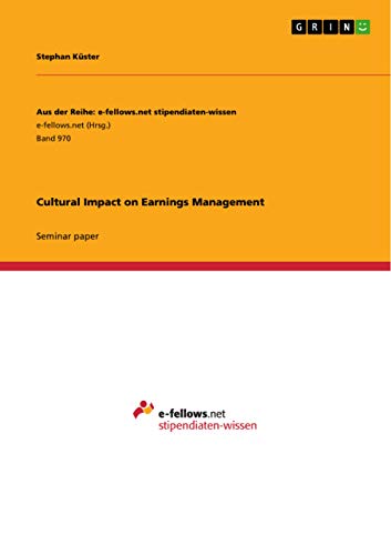 Cultural Impact on Earnings Management