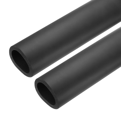 QUARKZMAN 2pcs Tube d'Isolation Mousse pour Tuyau, Conduits Isolants Thermique 61cm/24, Tuyaux Caoutchouc en Mousse ID 45mm OD 59mm pour Support Poignée Chauffage Tube Climatisation, Noir