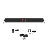 Wet Sounds STEALTH-XT-12-B Stealth XT 12 Speaker All-in-One Amplified Bluetooth Soundbar with Remote – Black with Slider Brackets and .75' Square Clamps