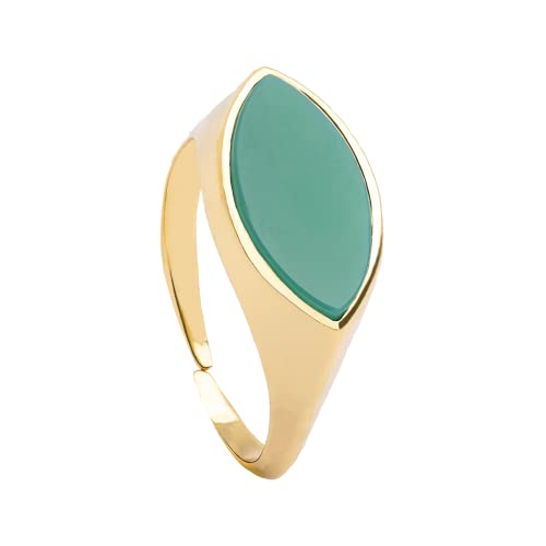 Bague Stamp Vert clair LAVANI JEWELS pour sublimer vos tenues d'été
