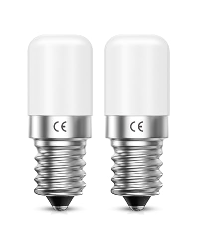 Aurahome Lampadine LED E14 Luce Calda 2700K, 1.5W Lampadina Frigorifero LED Equivalente a 15W Lampadina Attacco Piccolo E14 Lampadina per Abat Jour, Cappa Cucina, Macchina da Cucire, Notturna(2 Pezzi
