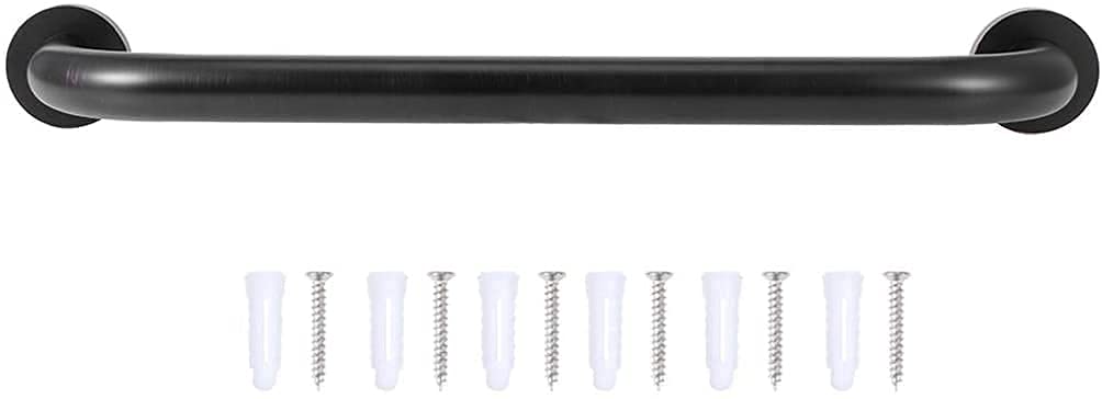 Barra de apoyo de seguridad, Barras de apoyo de ducha de Acero inoxidable, pasamanos de baño, Barra de apoyo de pasamanos de seguridad, manija de asistencia negra/40 cm ()