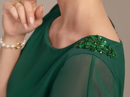 Tea Length Mother of The Bride Dresses Chiffon Formal Evening Gowns Mother of The Groom Dresses MDA0043