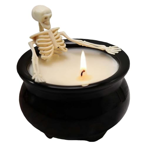 Vela de Halloween,Velas de Baño Esqueléticas para Decoración de Halloween - Figura Espeluznante para Fiesta Cumpleaños Cocina Escritorio Repisa Sala De Estar Estante Entrada Apartamento