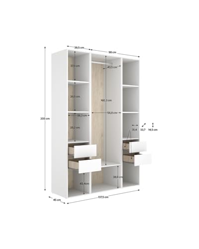 Miniatura 3 de DEKIT Grupo RIMOBEL-Conjunto Armario-VESTIDOR con Trasera Reversible