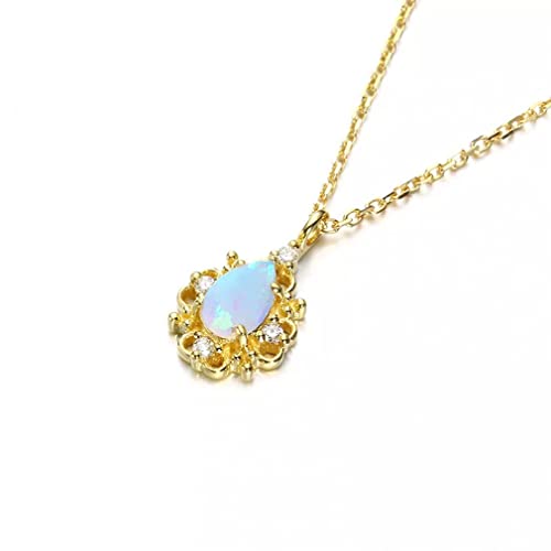 Collier opale de synthèse : le cadeau d'anniversaire idéal avec pierre de naissance - 3