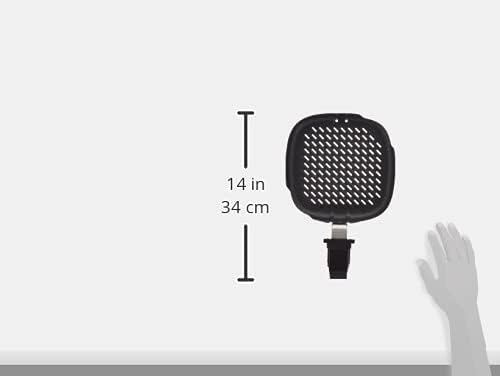 Close-up of the grill pan's perforated surface