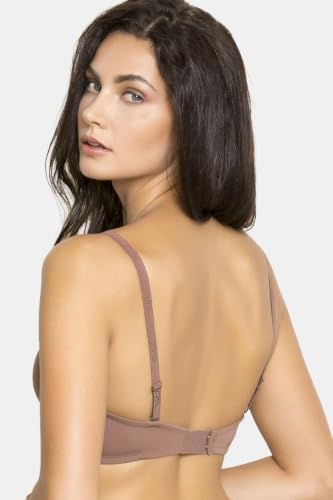 Image of Zivame Padded Non Wired 3 /4Th Coverage T-Shirt Bra - Skin